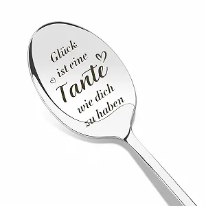 Кофейная ложка с гравировкой для тети от племянницы/племянника Подарок на день рождения, День матери, Пасху, Рождество, День благодарения, День Святого Валентина - Фото 1