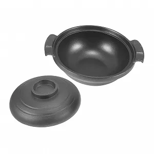 Багатофункціональна керамічна каструля з подвійною ручкою та кришкою термостійка з антипригарним покриттям - Фото 1