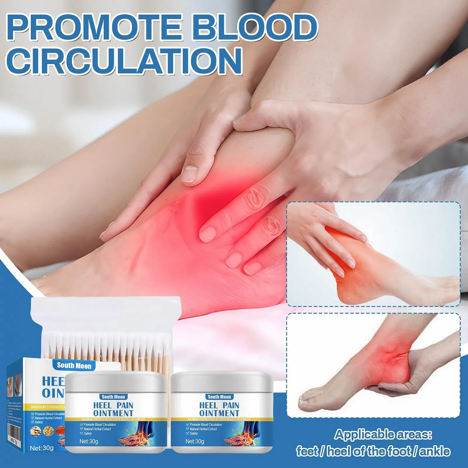 Мазь для пяток успокаивающая 2 шт по 30 г, фото №4