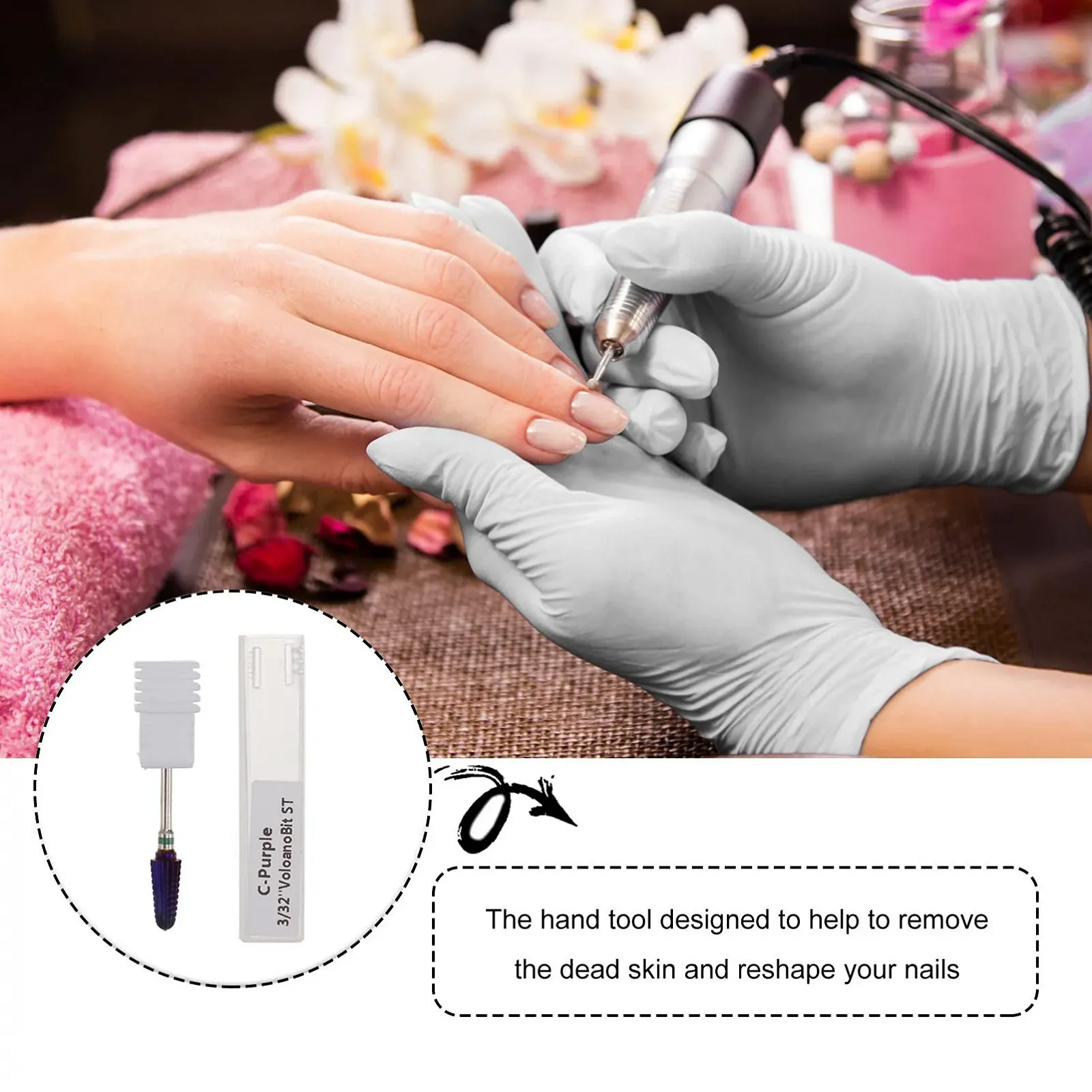 Маникюрная шлифовальная головка Healvian, фото №5