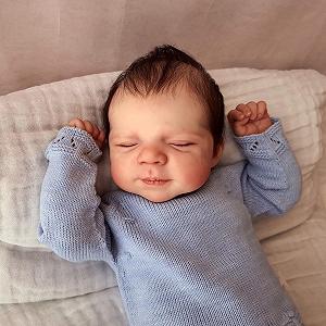 Кукла Anano Reborn Реалистичная 18 дюймов малышка Мягкое тело Силиконовый недоношенный мальчик Реалистичная спящая малышка Набор подарков для новорожденных synthetic.ua - Фото 1