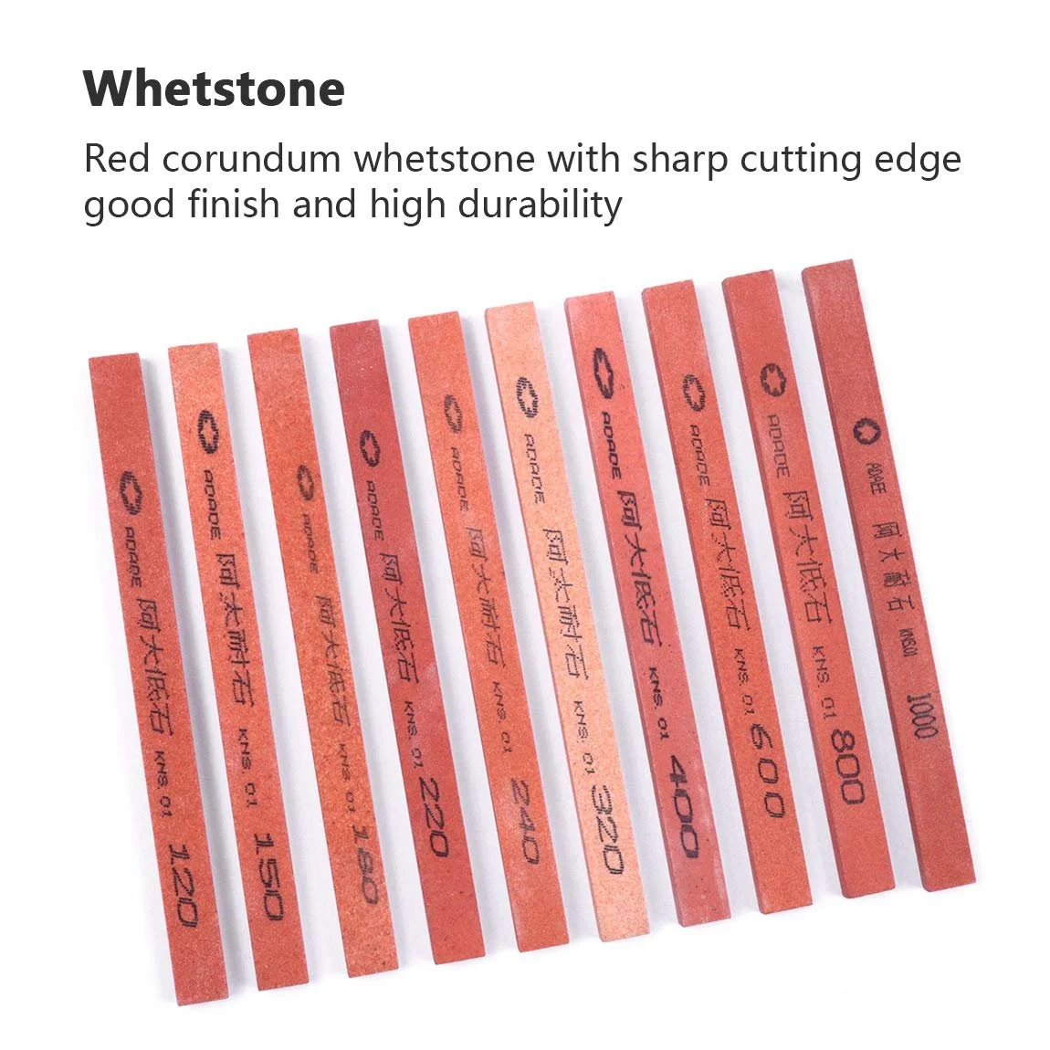 Набір точильних каменів Atoplee 10 шт. 120#-1000# 150x12x6 мм, фото №6