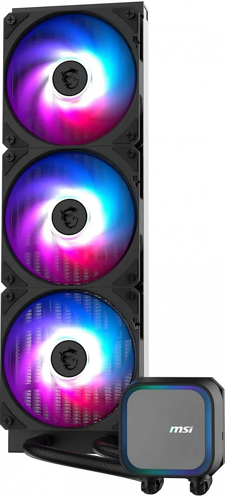 Система рідинного охолодження MSI MAG CORELIQUID A13 / 360 мм / 3 x 120 мм ARGB / LGA 1851, 1700, AM5, AM4 / Black, фото №3