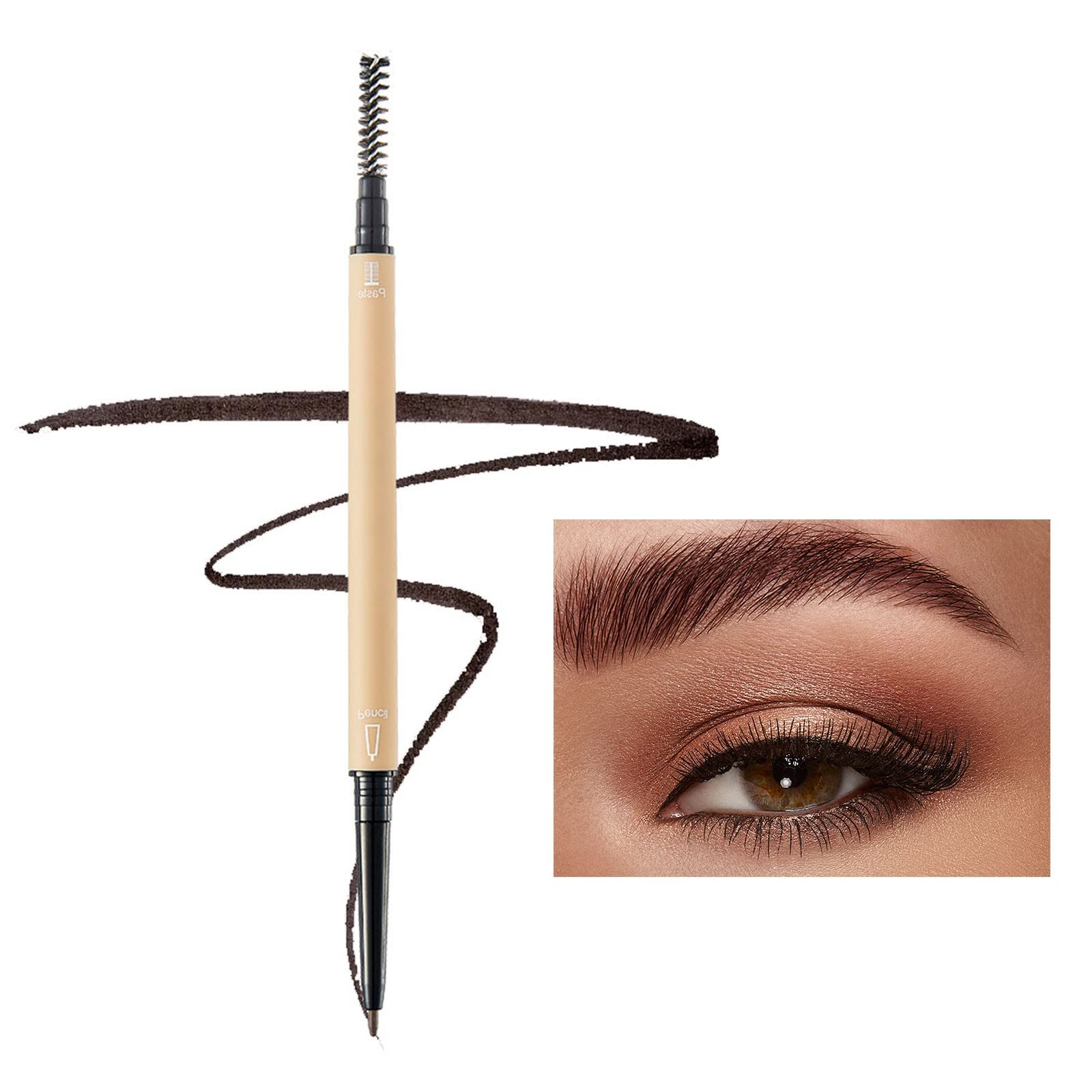 Карандаш для бровей Freckles Set Двусторонний Ультратонкий со щеточкой Цвет, C, фото №2