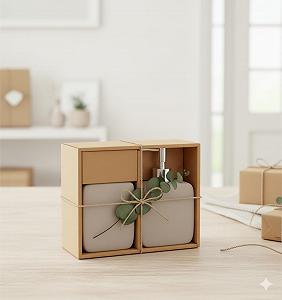 Набор для ванной комнаты ROCKING GIFTS Мыльница и стакан керамические synthetic.ua - Фото 1