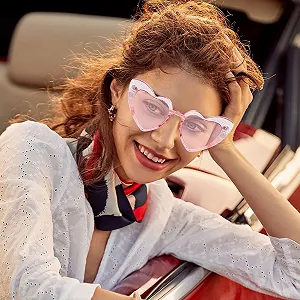 Сонцезахисні окуляри Серце Любові, UV захист, Ретро synthetic.ua - Фото 1