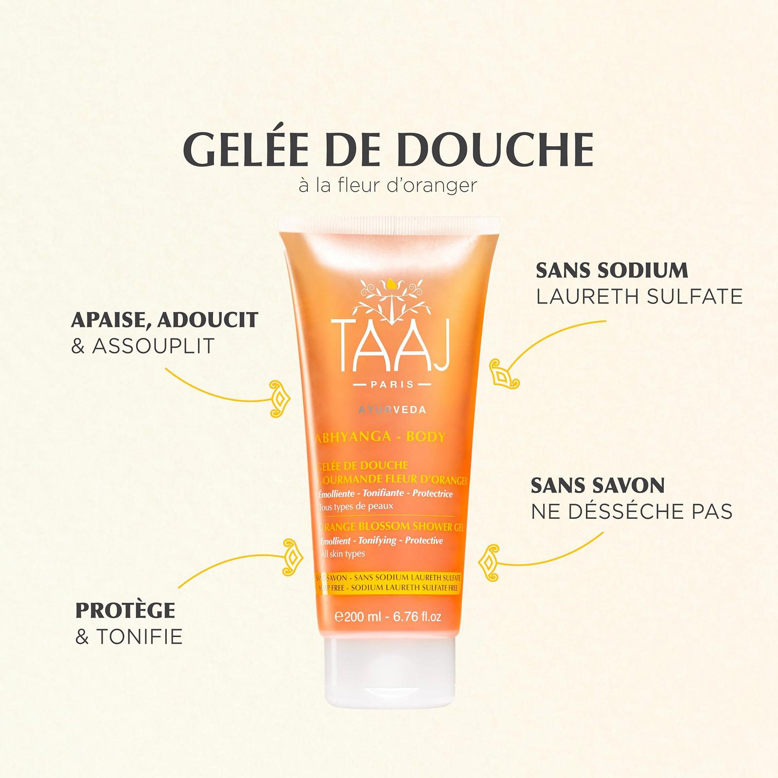 Гель для душу TAAJ Gourmande Orange Blossom зміцнюючий та відновлюючий 3 х 200 мл, фото №2