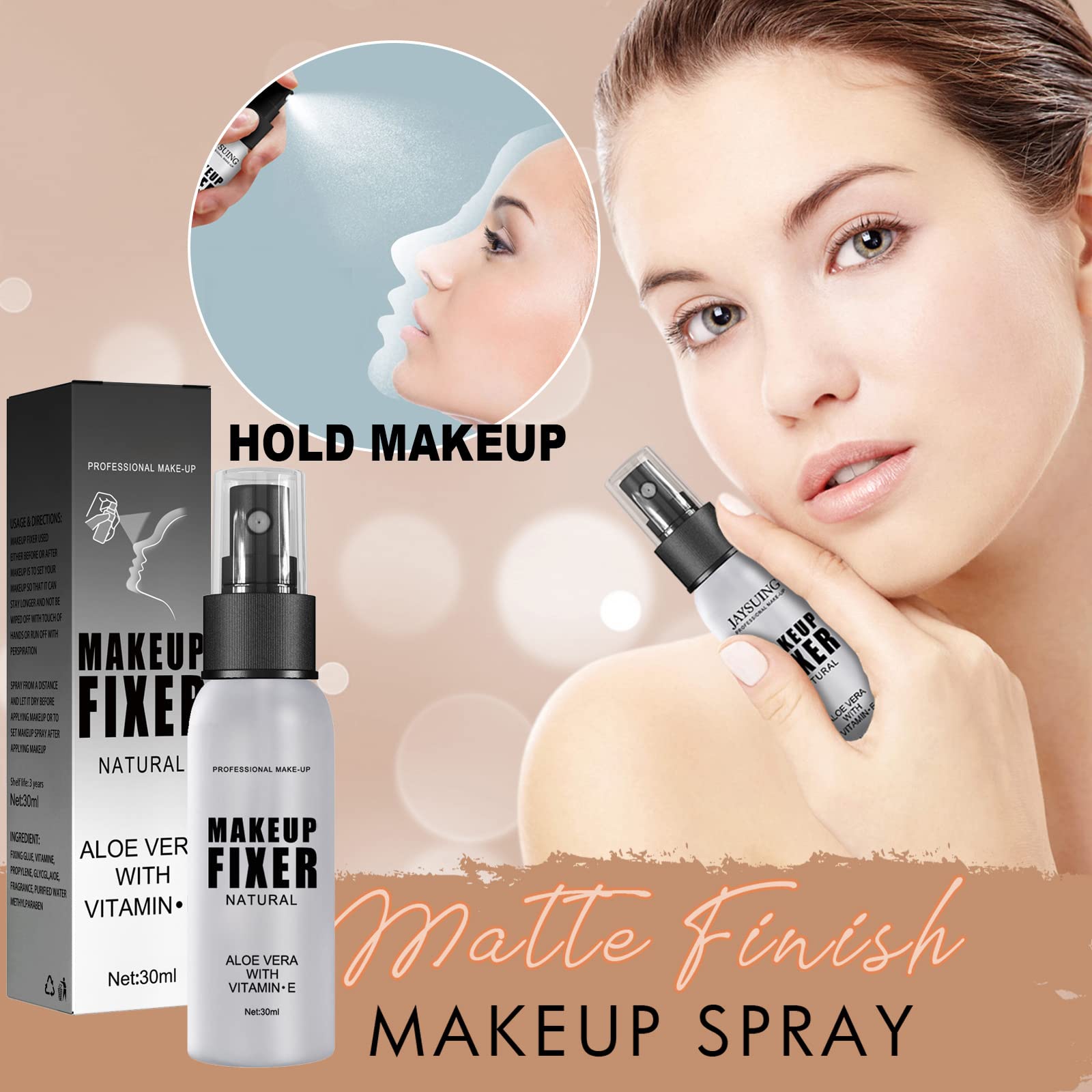 Фінішний спрей JAWSEU MakeUp Setting Spray Зволожувальний 30 мл, фото №4