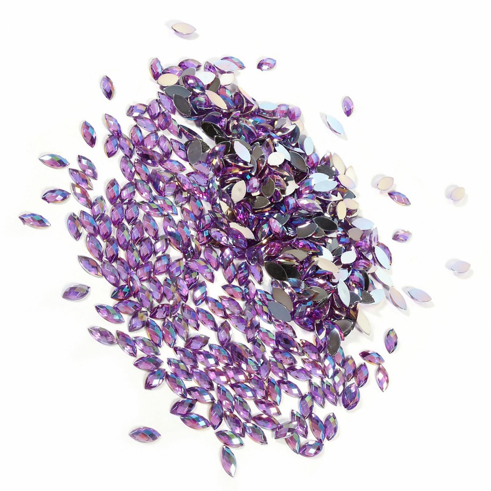 Стразы Плоские 7X15MM 500 шт. Яркие, фото №3
