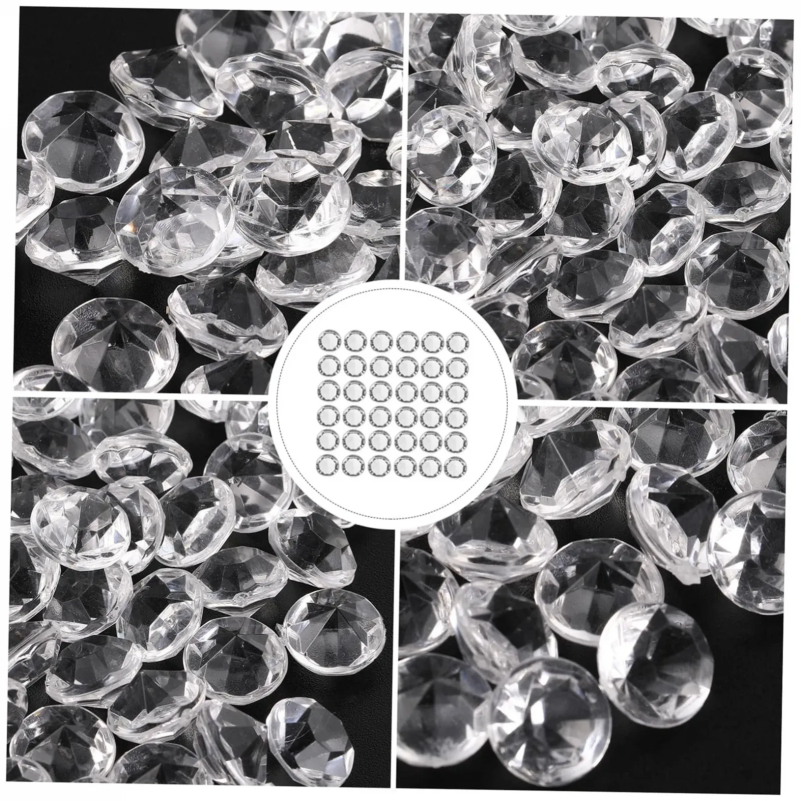 Стразы Акриловые OSALADI Прозрачные 12 мм, 500 шт., фото №7