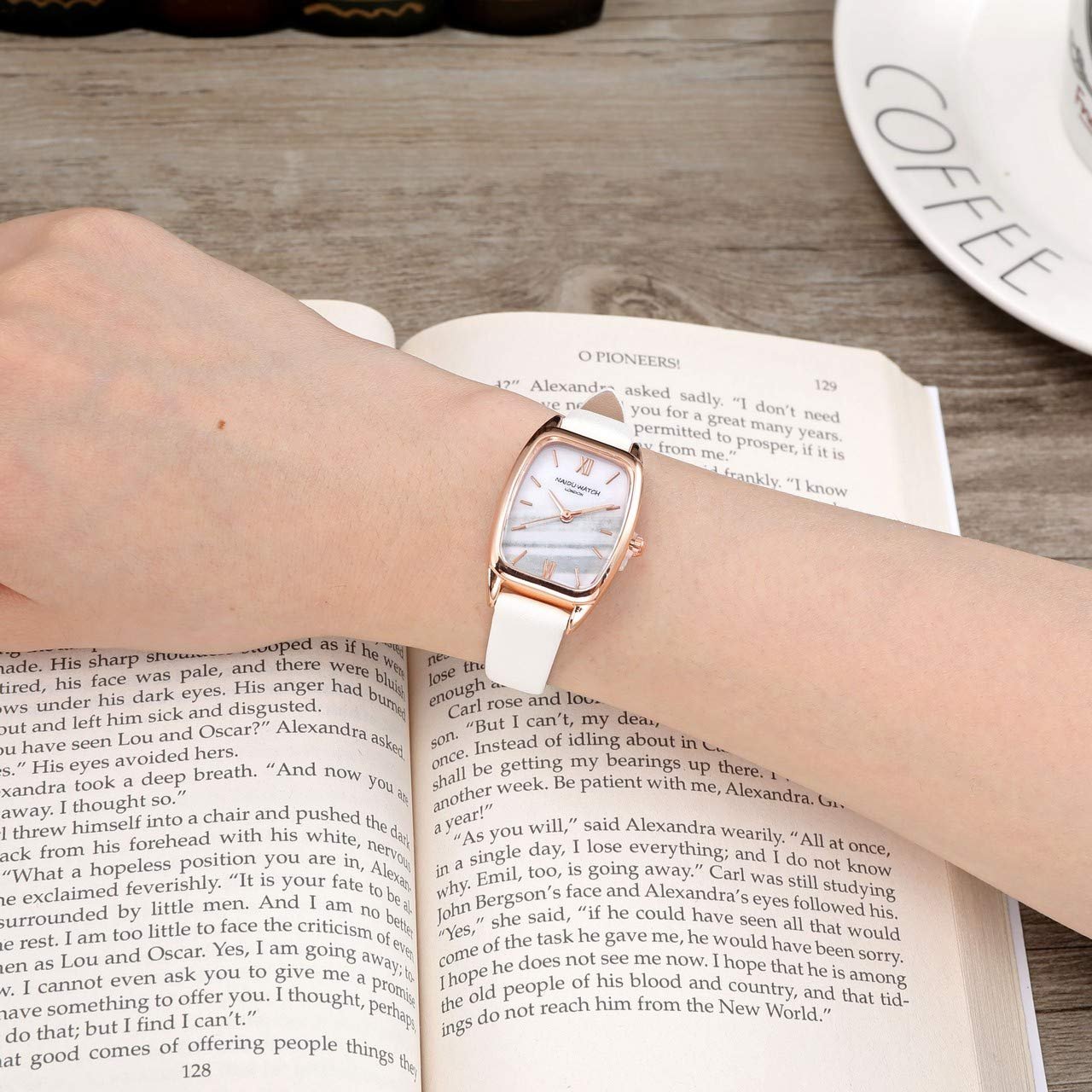 Жіночий Годинник JSDDE Різнокольорові Смужки на Циферблаті Шкіряний Ремінець Аналоговий Кварцовий Годинник, фото №3