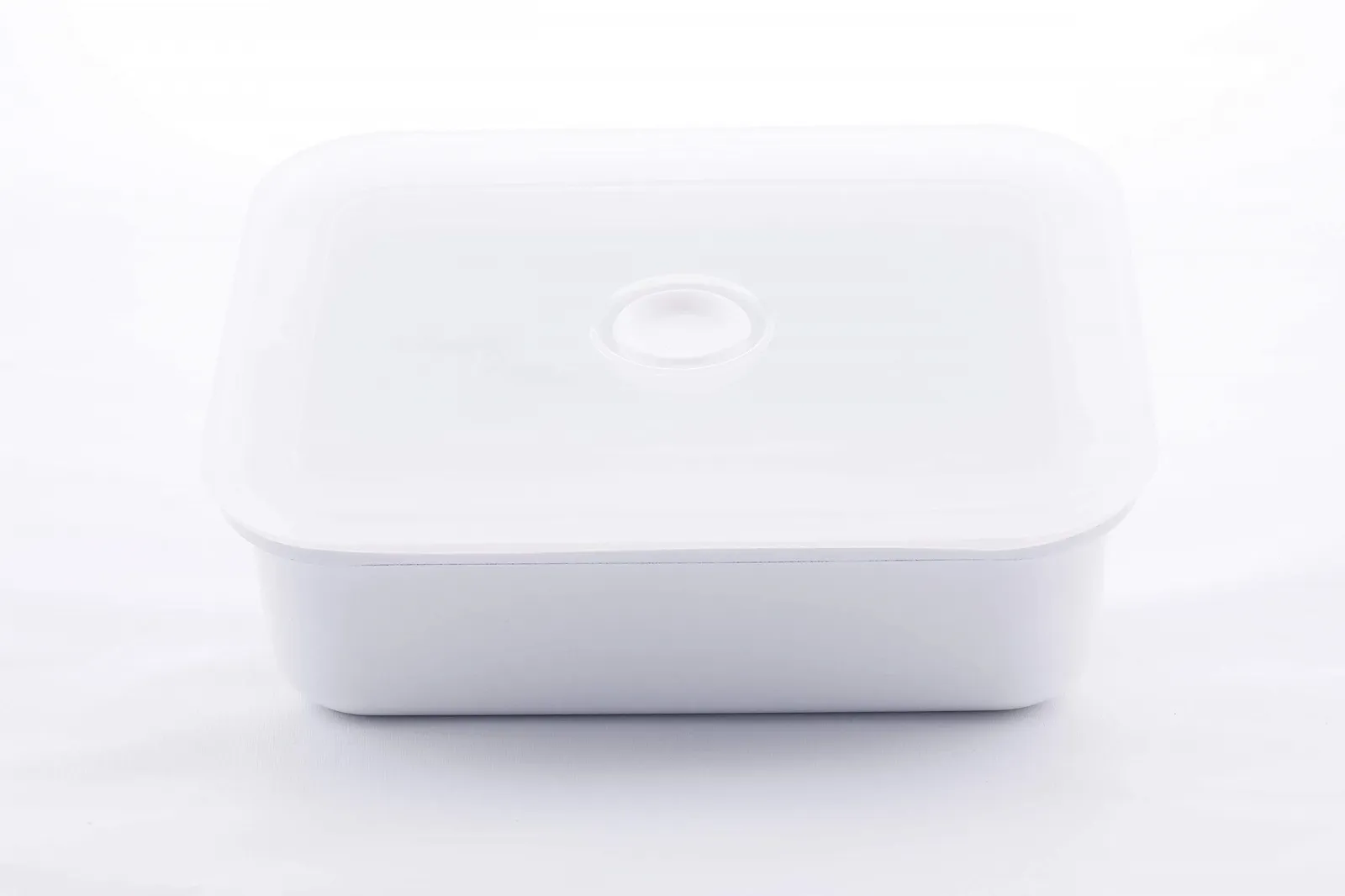 Форма для запекания 87006 эмалированная с арома-крышкой M 0,74 л 18x12x6 см Белая, фото №4