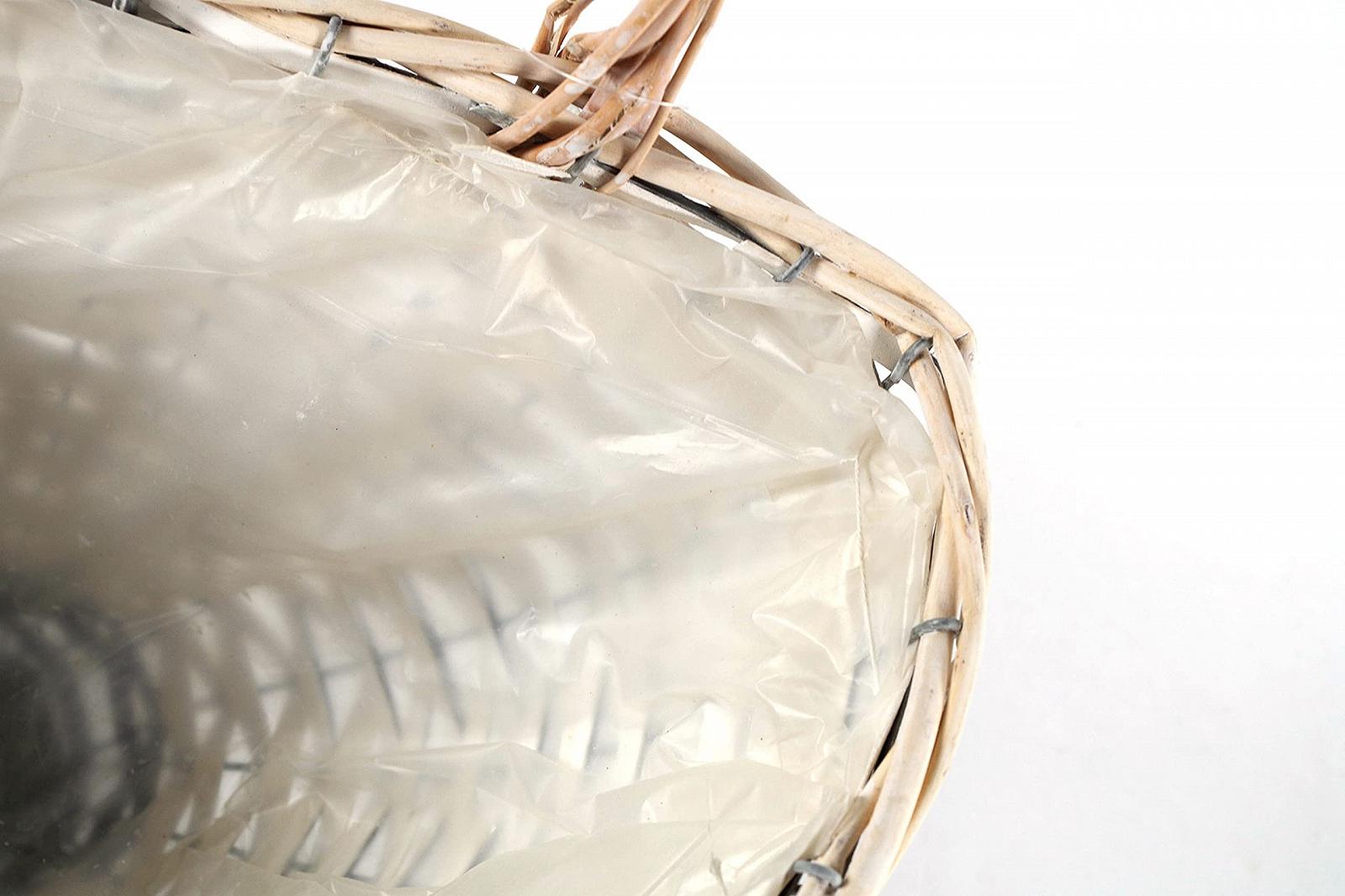 Настінні кошики Kobolo набір 3 шт. дерево з плівкою Сірий, фото №3