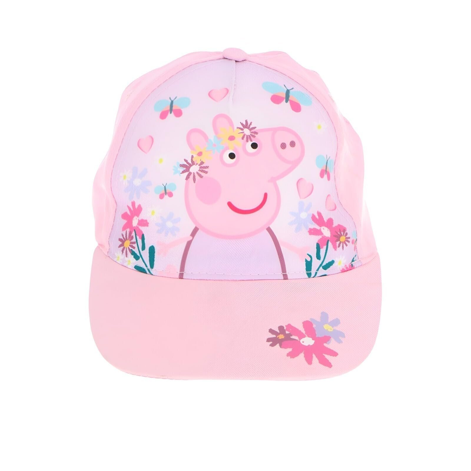 Бейсболка Peppa Wutz для девочек Цветы и бабочки Розовая, фото №2