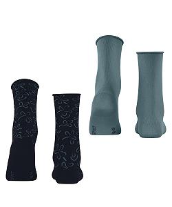 Носки ESPRIT с цветочным узором, дышащие, из органического хлопка, 2 пары synthetic.ua - Фото 1