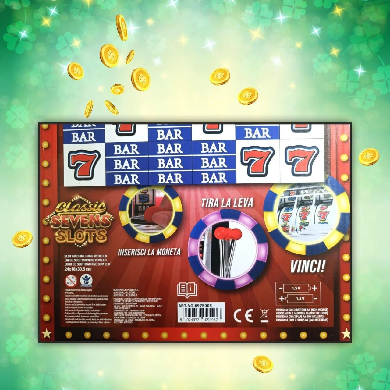 Скарбничка Slot Machine Las Vegas з підсвічуванням Jackpot, фото №9