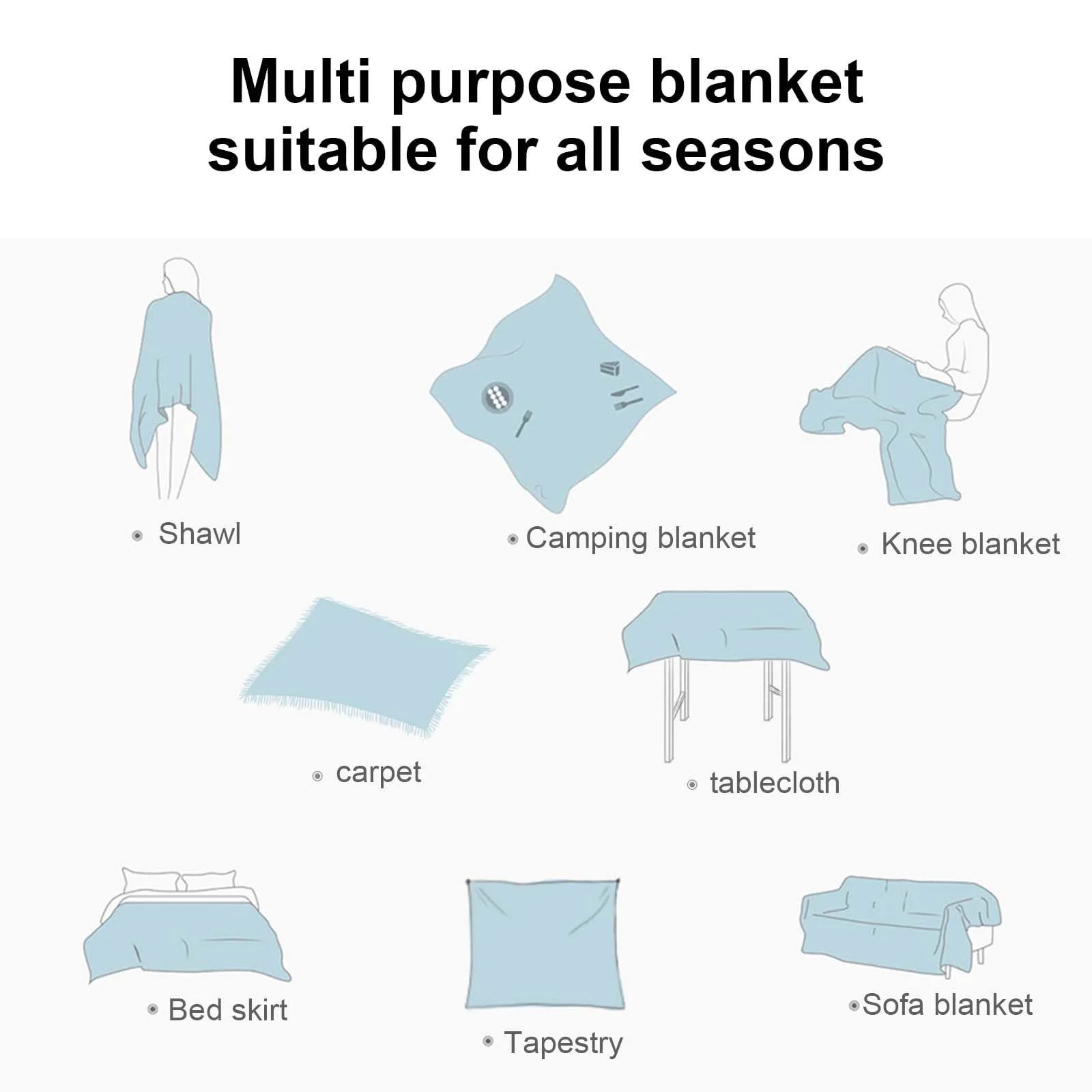 Покривало на диван Boho з китицями двостороннє, 90 x 150 см, фото №7