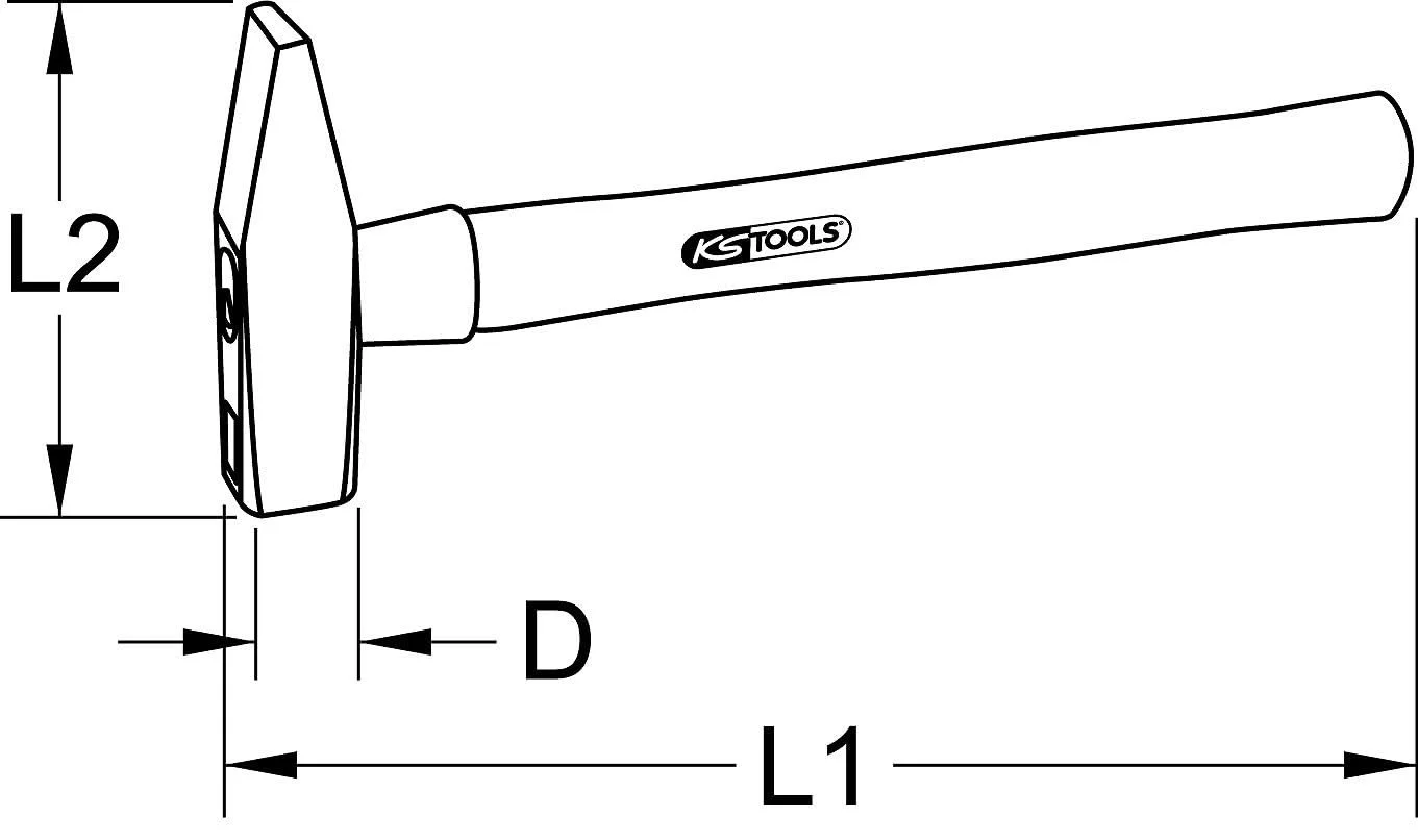 Кувалда KS Tools 1421223 3000 г, фото №3 Кувалда KS Tools 1421223 3000 г, фото №3