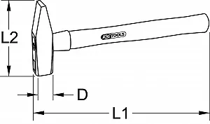 Кувалда KS Tools 142.1226 з ясеневою рукояткою 5000 г synthetic.ua - Фото 1