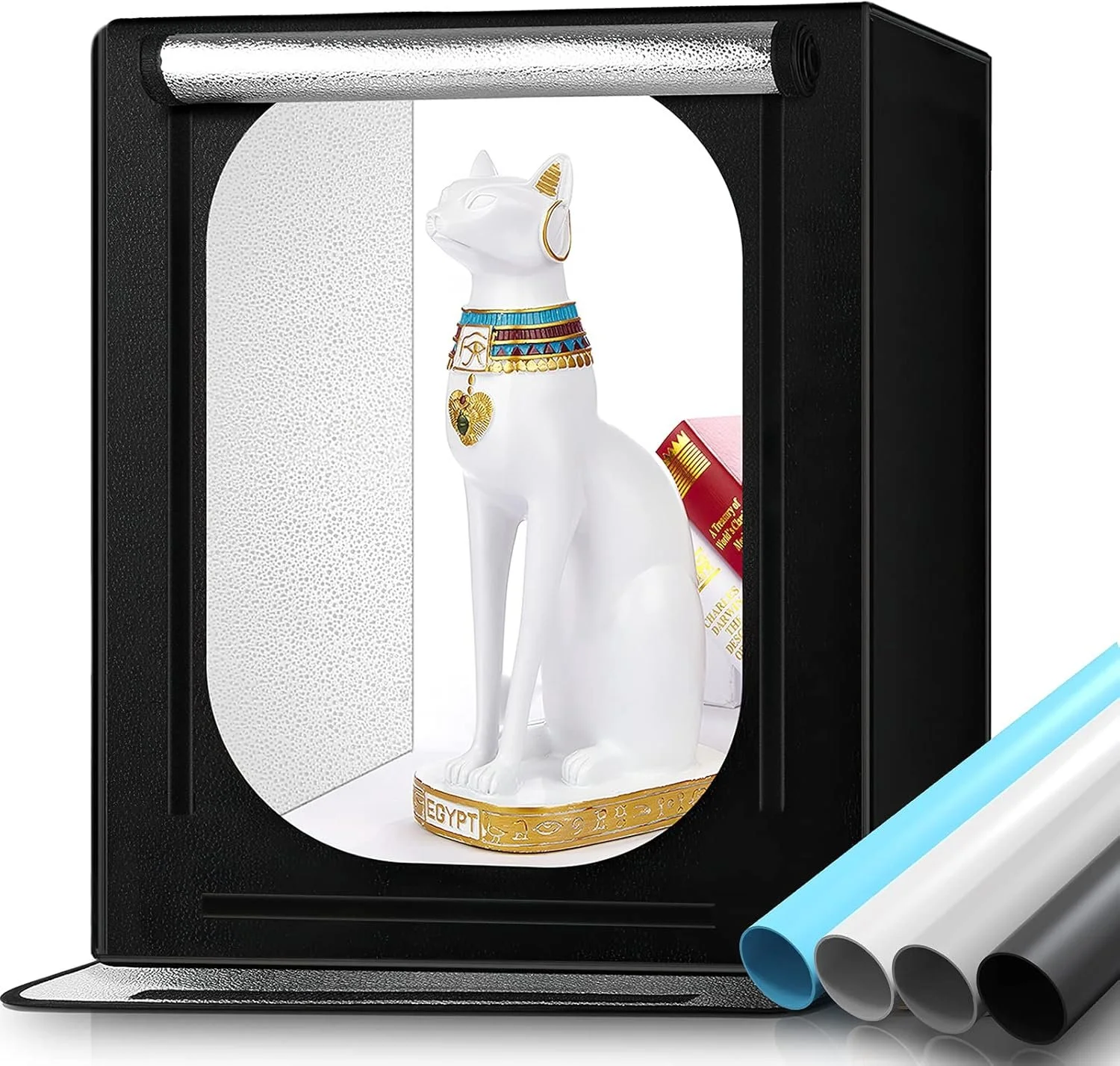 Фотобокс Samtian 60см / 5500K / CRI 95 / 4 фони / Чорний, фото №1 Фотобокс Samtian 60см / 5500K / CRI 95 / 4 фони / Чорний, фото №1