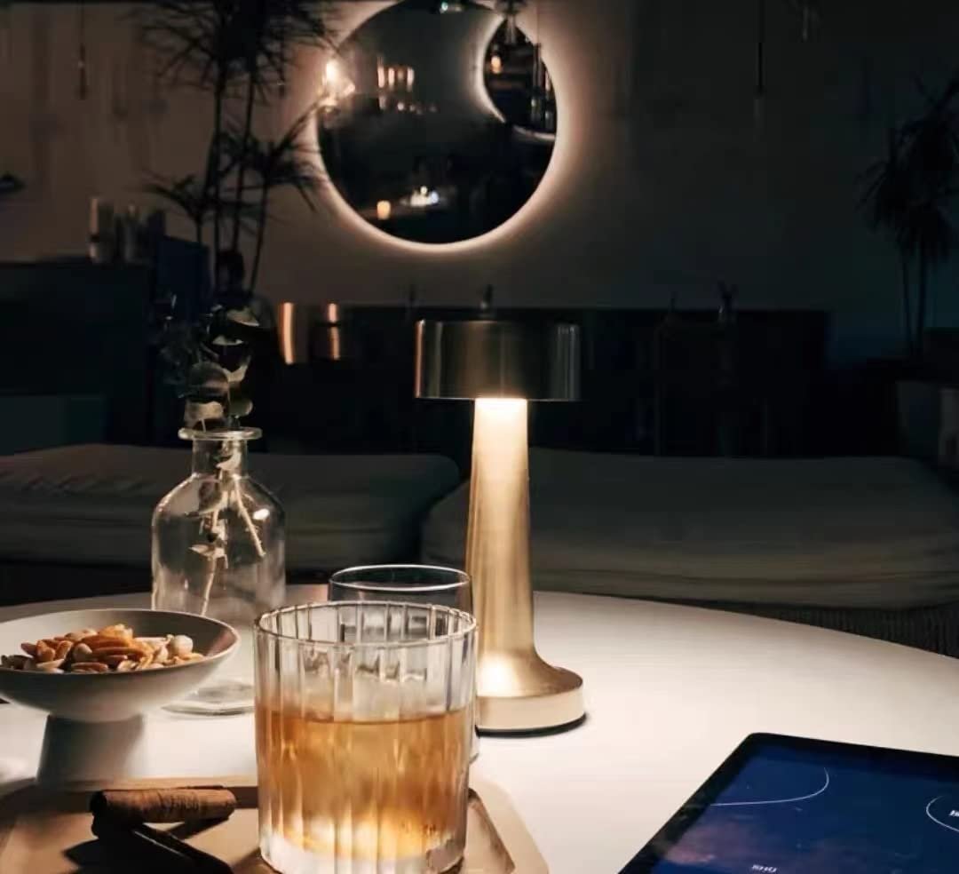 Настільна лампа LED Wireless акумуляторна димована 3 кольори світла, фото №2