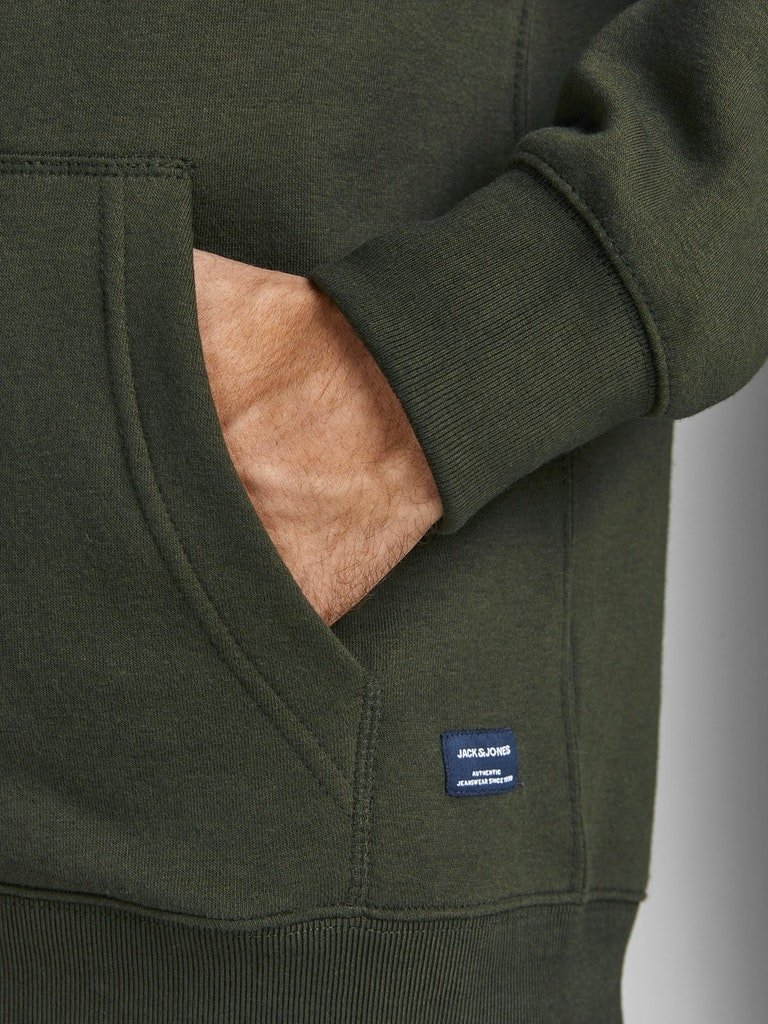 Свитшот Jack&Jones BASIC SWEAT ZIP HOOD NOOS 12191895 REG FIT Зеленый XXL, фото №4