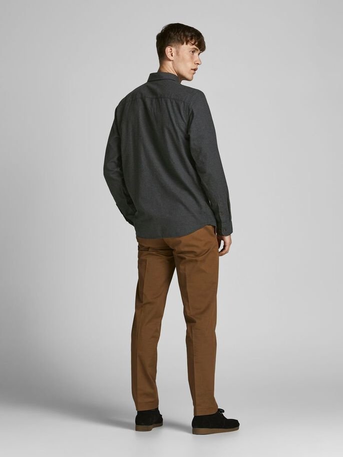 Рубашка Jack&Jones CLASSIC HEATHER L/S STS 12189760 Slim Fit Tёмно-серый, фото №2