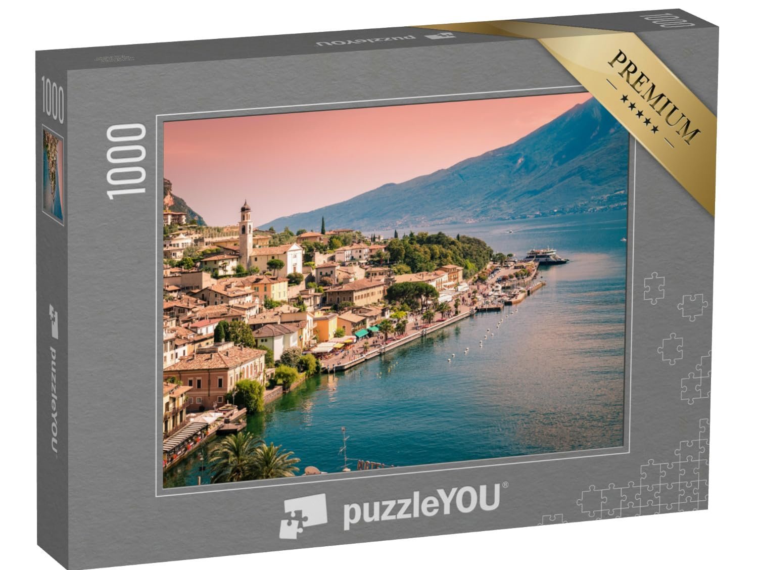 Пазл puzzleYOU Lake Garda Лимоне-суль-Гарда, небольшой городок на озере Гарда, Италия 1000 элементов, фото №1