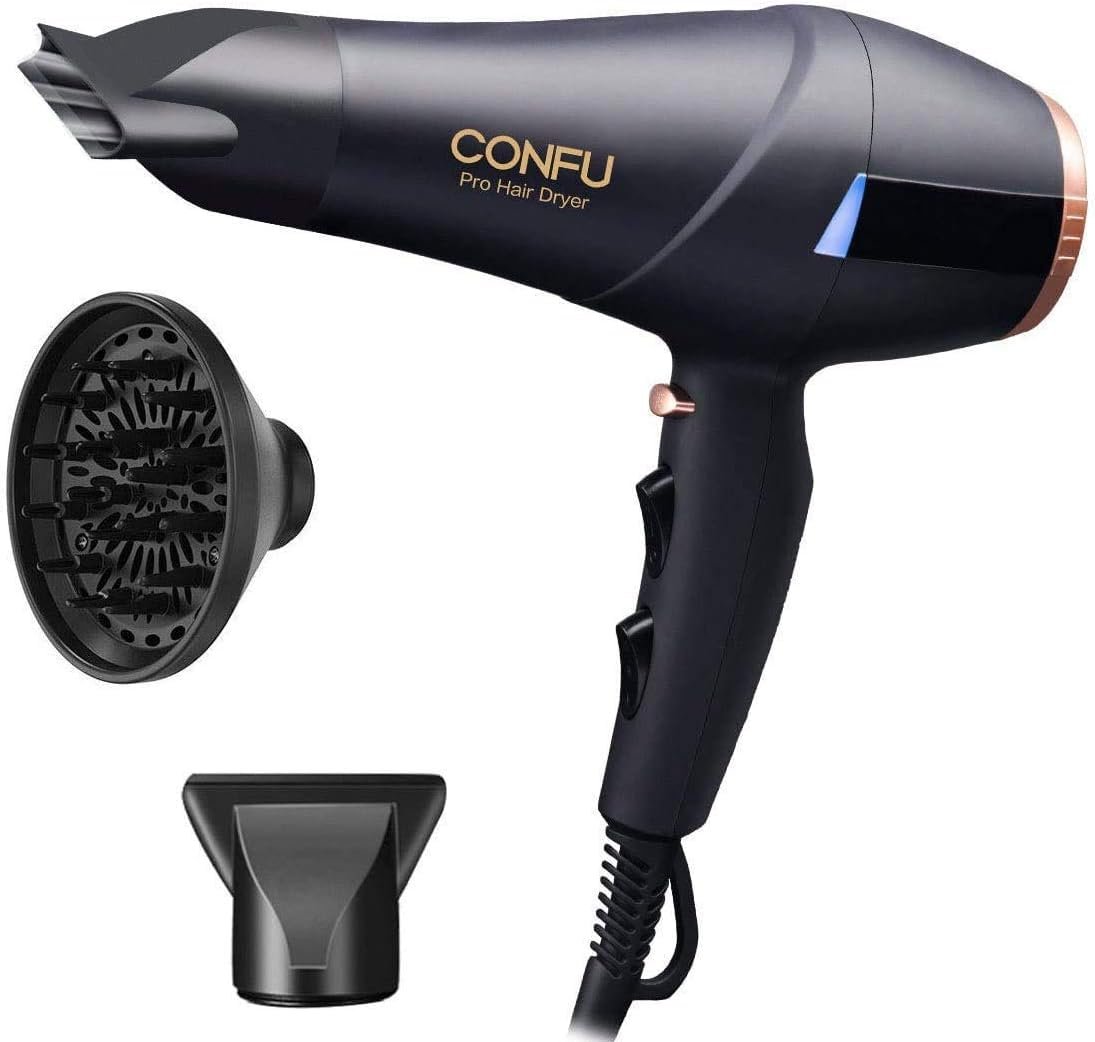 Фен Confu Ionic Salon Professional, 2300 Вт, чорний, фото №1