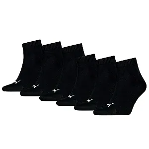 Носки Puma Unisex Quarter 6 пар Хлопковые короткие носки для мужчин и женщин - Фото 1