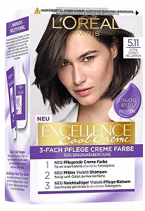Стійка крем-фарба для волосся L'Oréal Paris Excellence Cool Creme 5.11 Ультра Холодний Світло-Каштановий - Фото 1
