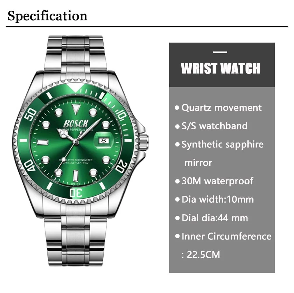 Классические роскошные водонепроницаемые наручные часы до 30 метров, аналоговые часы с большим циферблатом 44 мм, бизнес-дизайн, фото №4 Классические роскошные водонепроницаемые наручные часы до 30 метров, аналоговые часы с большим циферблатом 44 мм, бизнес-дизайн, фото №4