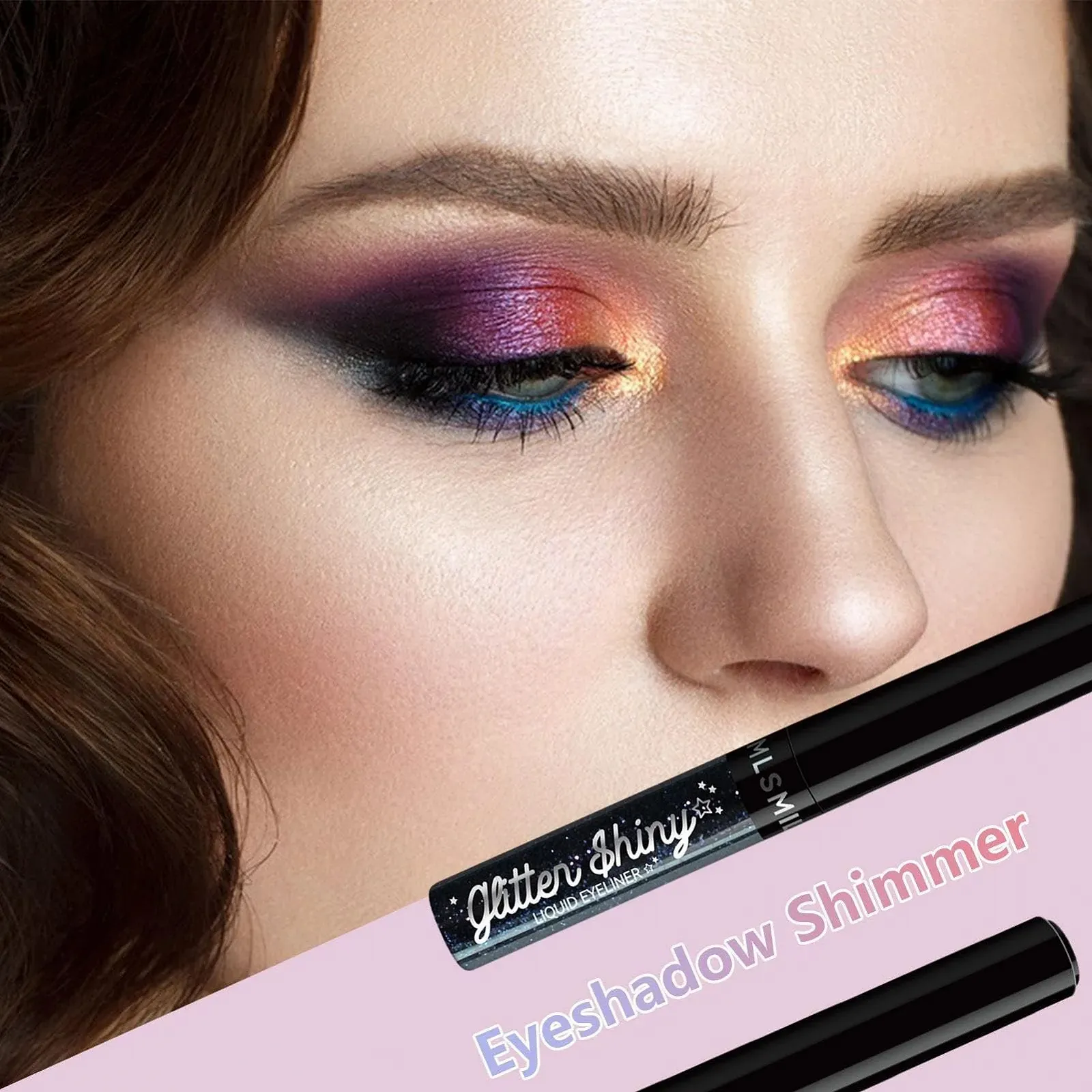 Рідка Підводка для очей Fowybe з глітером Neon Rainbow, фото №2 Рідка Підводка для очей Fowybe з глітером Neon Rainbow, фото №2