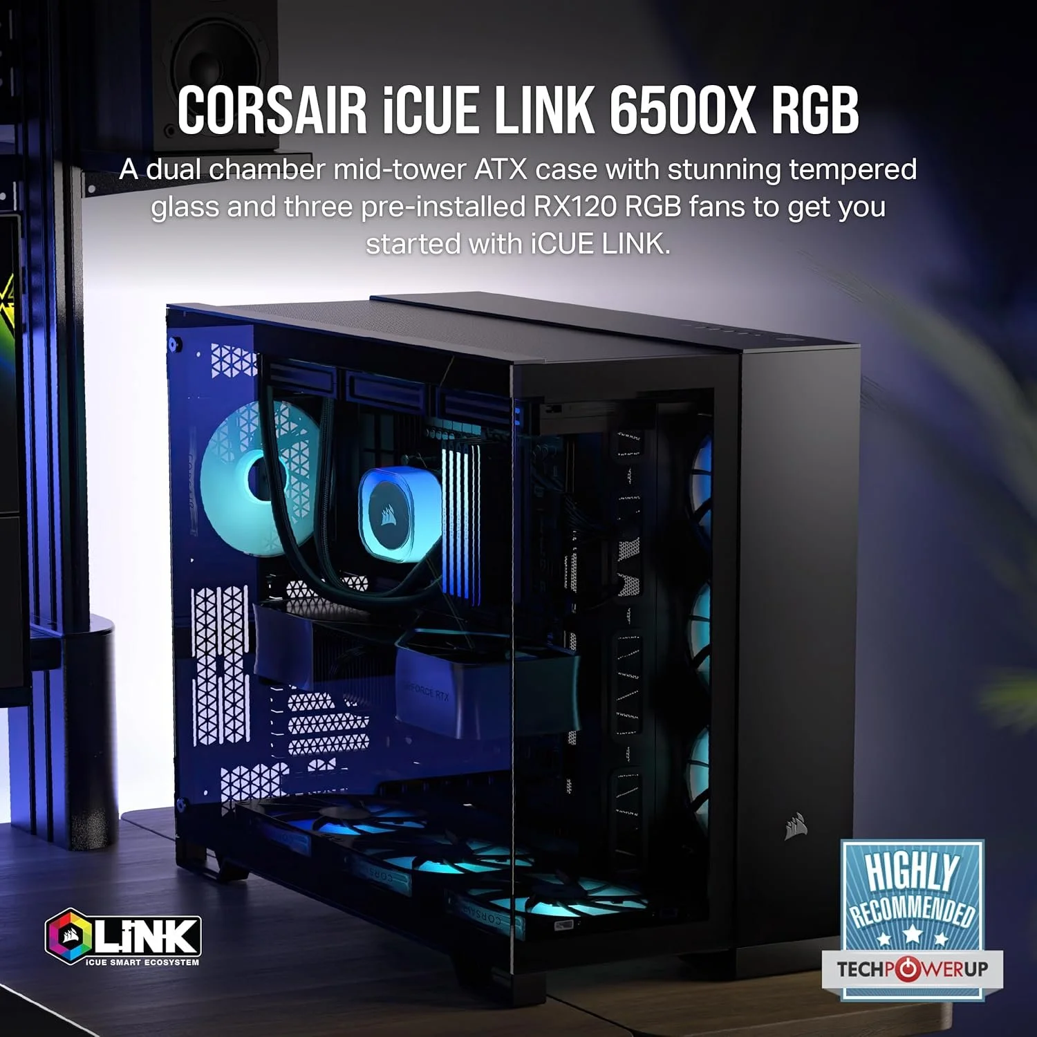 Корпус для ПК CORSAIR iCUE LINK 6500X RGB Чорний, фото №3 Корпус для ПК CORSAIR iCUE LINK 6500X RGB Чорний, фото №3