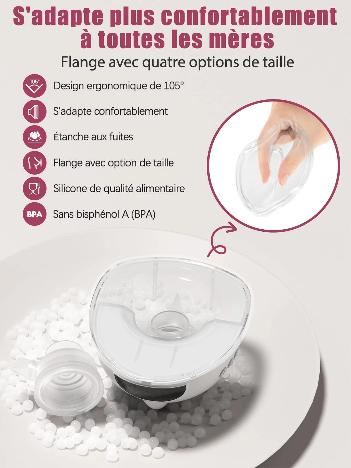 Молоковідсмоктувач електричний Lulia LU05, 4 режими та 9 рівнів, портативний, сильне всмоктування, без BPA, подвійний молоковідсмоктувач з 17/19/21/24 мм комфортним фланцем (2 шт.), фото №5 Молоковідсмоктувач електричний Lulia LU05, 4 режими та 9 рівнів, портативний, сильне всмоктування, без BPA, подвійний молоковідсмоктувач з 17/19/21/24 мм комфортним фланцем (2 шт.), фото №5