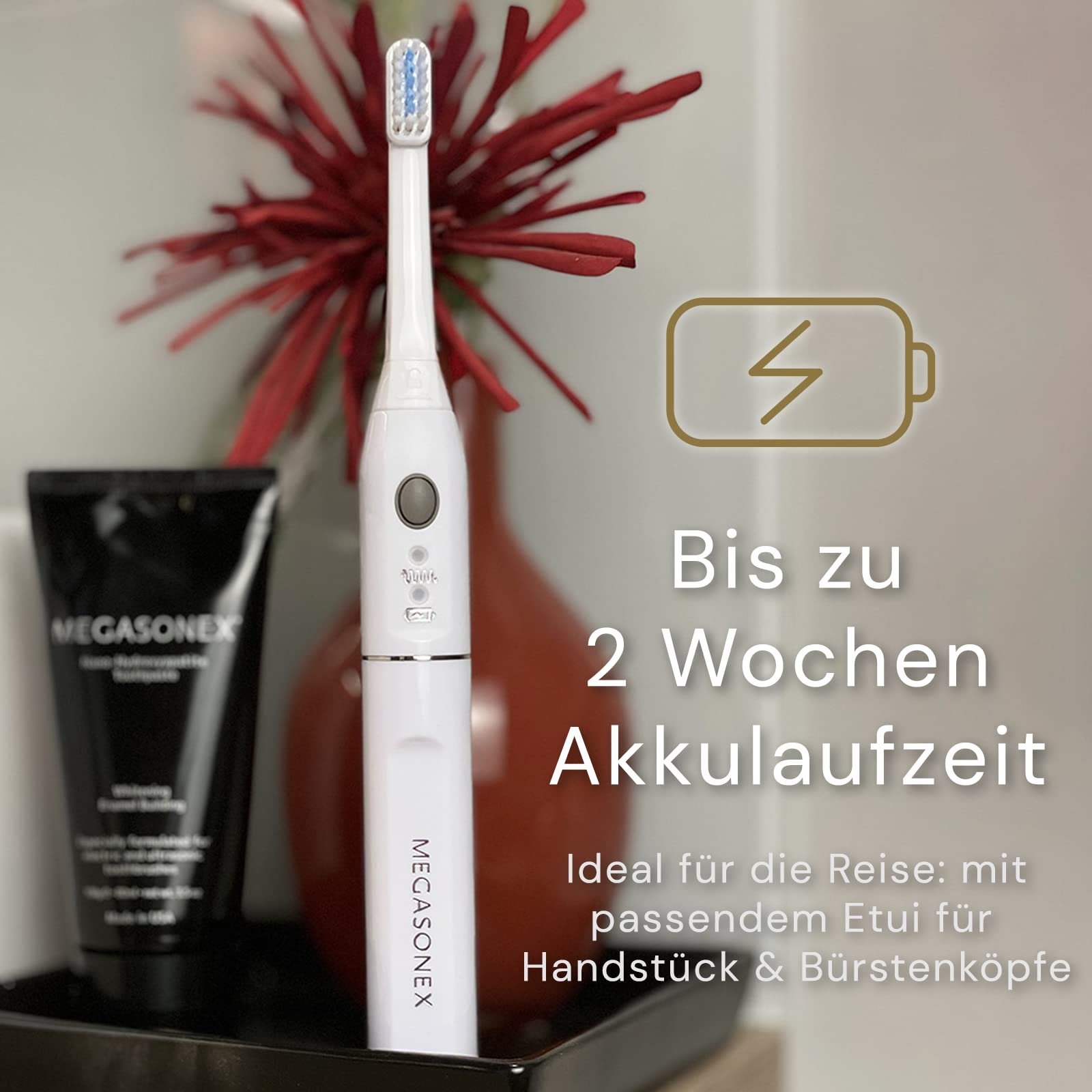 Ультразвукова зубна щітка MEGASONEX M8 Біла, фото №6