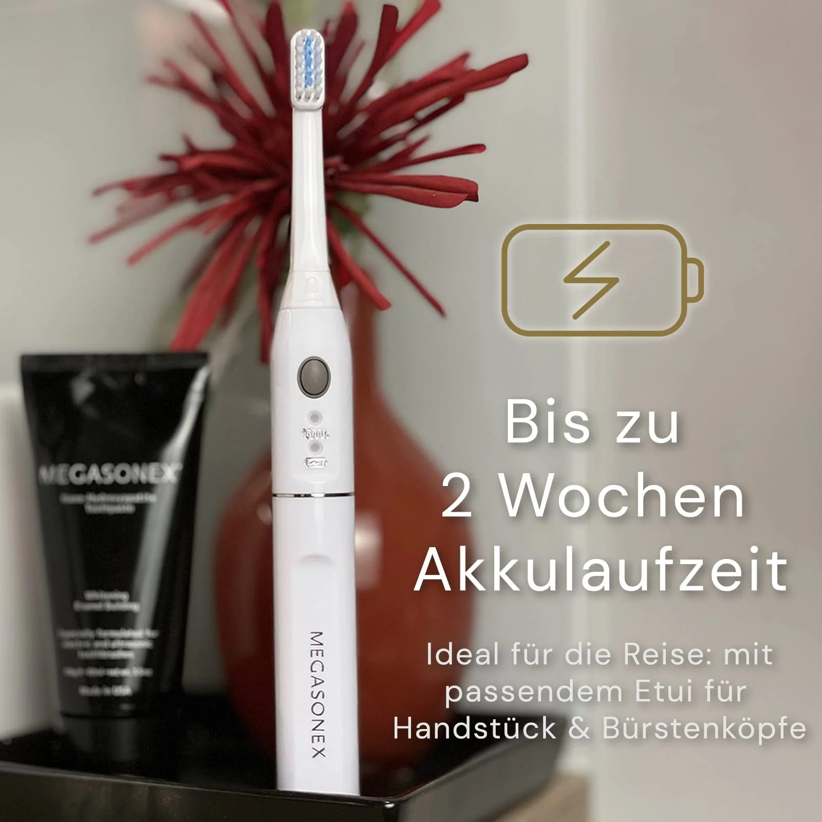 Ультразвуковая зубная щетка MEGASONEX M8 Белая, фото №6