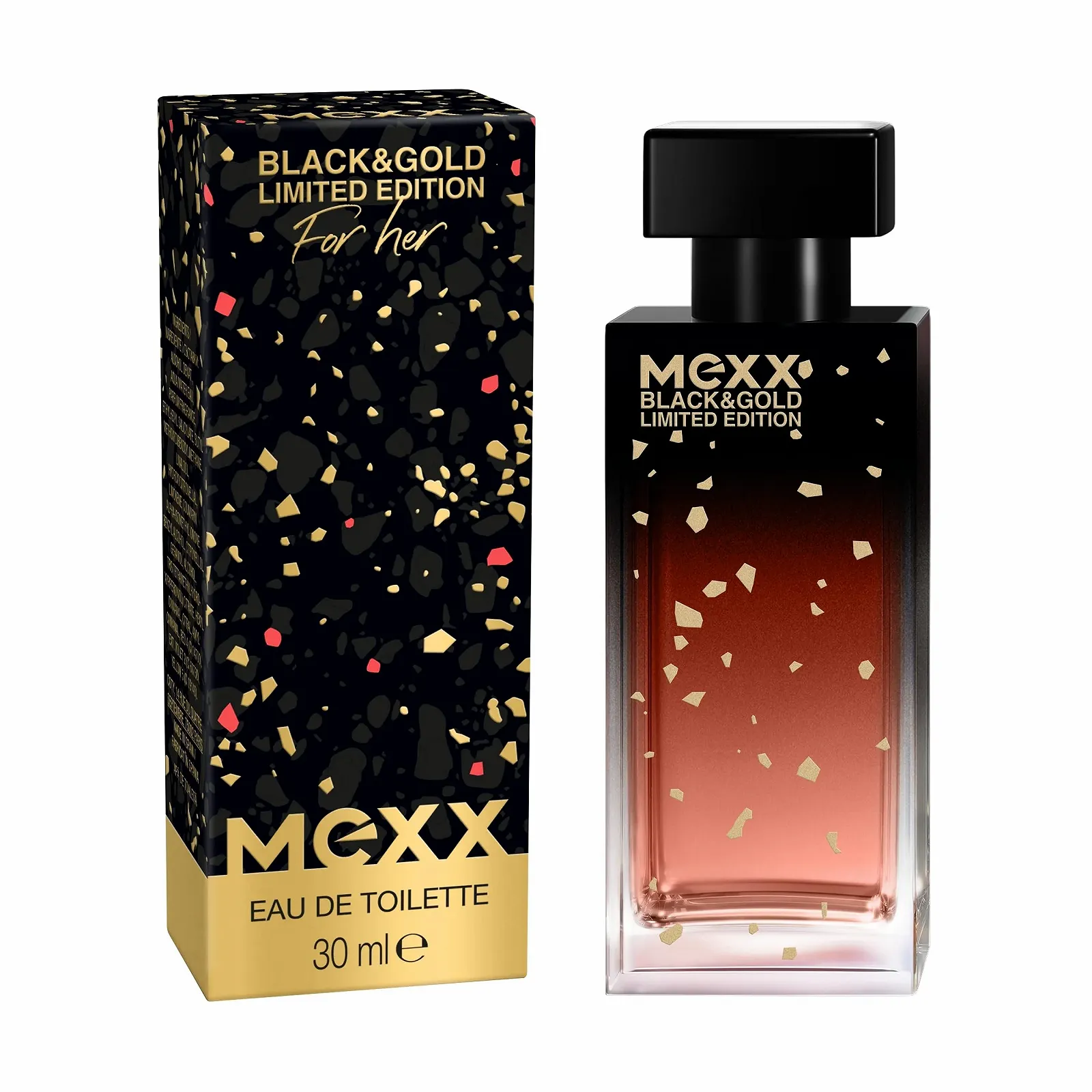Туалетна вода Mexx Black & Gold Limited Edition Woman 30 мл, фото №1