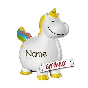 Скарбничка Leonardo Unicorn порцелянова іменна з гравіюванням Єдиноріг - Фото 1