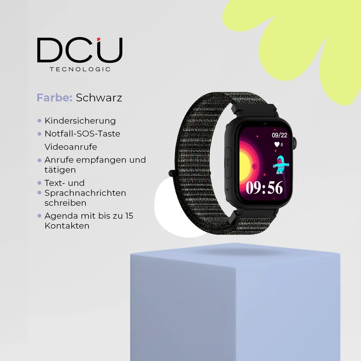 Дитячий Смарт-годинник DCU TECNOLOGIC з системою Android, GPS-трекінгом, відеодзвінками, фото №7 Дитячий Смарт-годинник DCU TECNOLOGIC з системою Android, GPS-трекінгом, відеодзвінками, фото №7