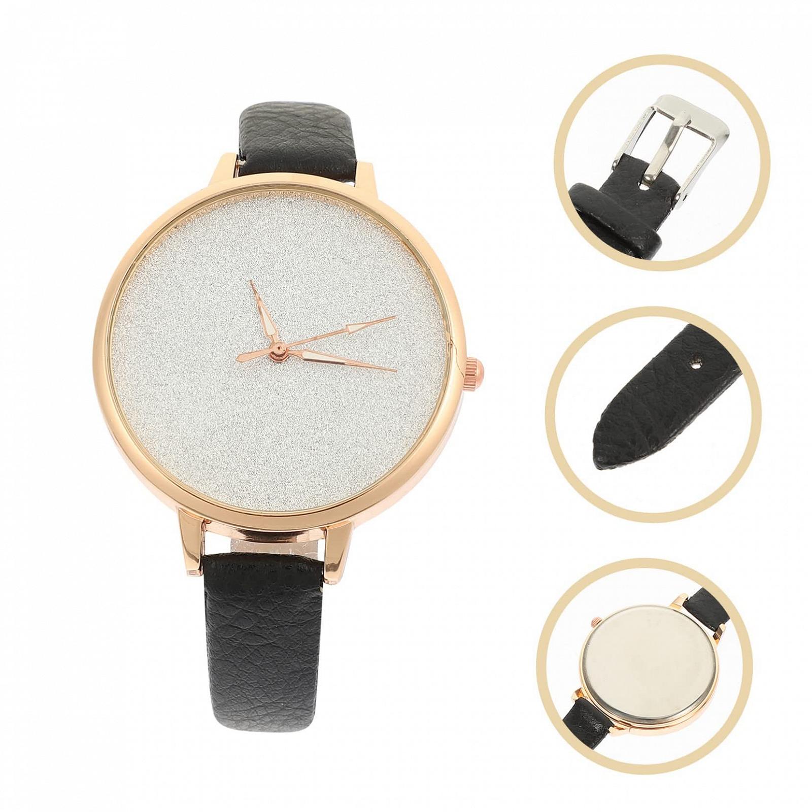 Женские часы Healvian с тонким кожаным ремешком, стильные кварцевые часы для женщин, минималистичные часы с черным ремешком, белые, разноцветные, фото №6 Женские часы Healvian с тонким кожаным ремешком, стильные кварцевые часы для женщин, минималистичные часы с черным ремешком, белые, разноцветные, фото №6