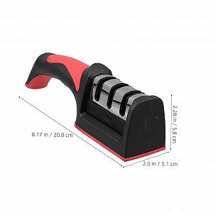 Точилка для ножів Zerodeko ручна нержавіюча сталь Чорна synthetic.ua - Фото 1