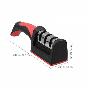 Точилка для ножів Zerodeko ручна нержавіюча сталь Чорна synthetic.ua - Фото 1