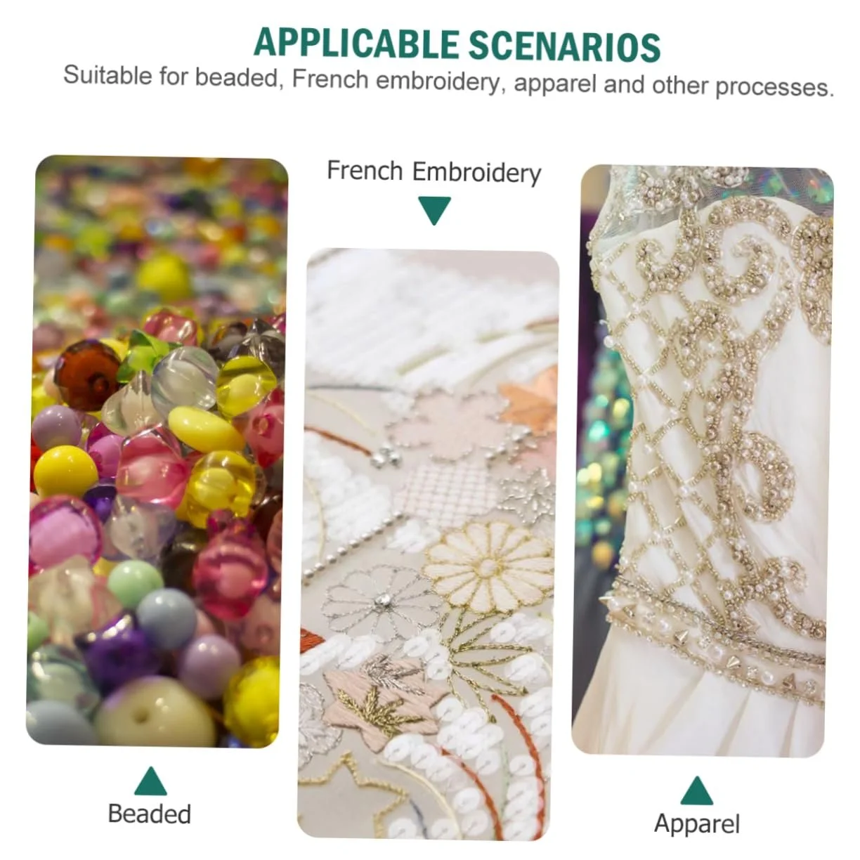 Пришивні стрази SEWACC Крапля Кольорові Зелені, фото №9