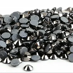 Стразы S 6 S 30 40 цветов камни для ткани Черный S 16 1440 штук - Фото 1