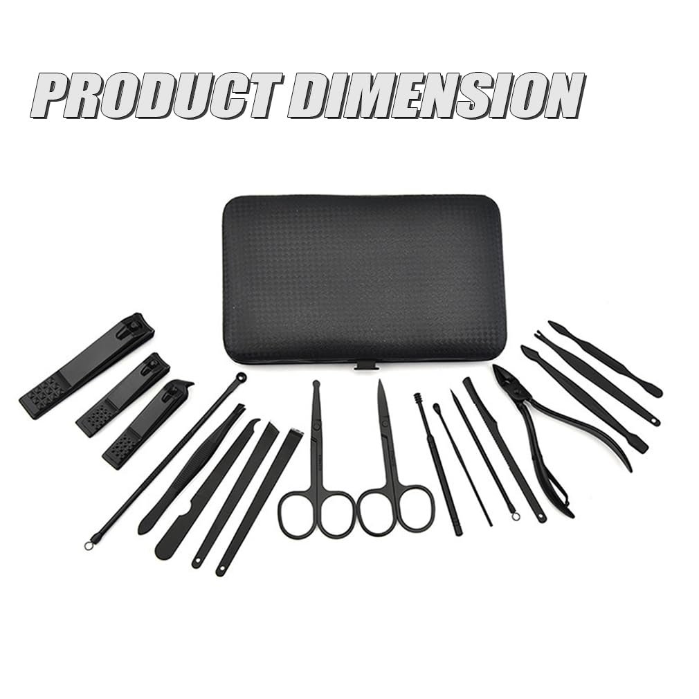 Набір для манікюру 18 предметів, чорно-червоний, фото №3 Набір для манікюру 18 предметів, чорно-червоний, фото №3