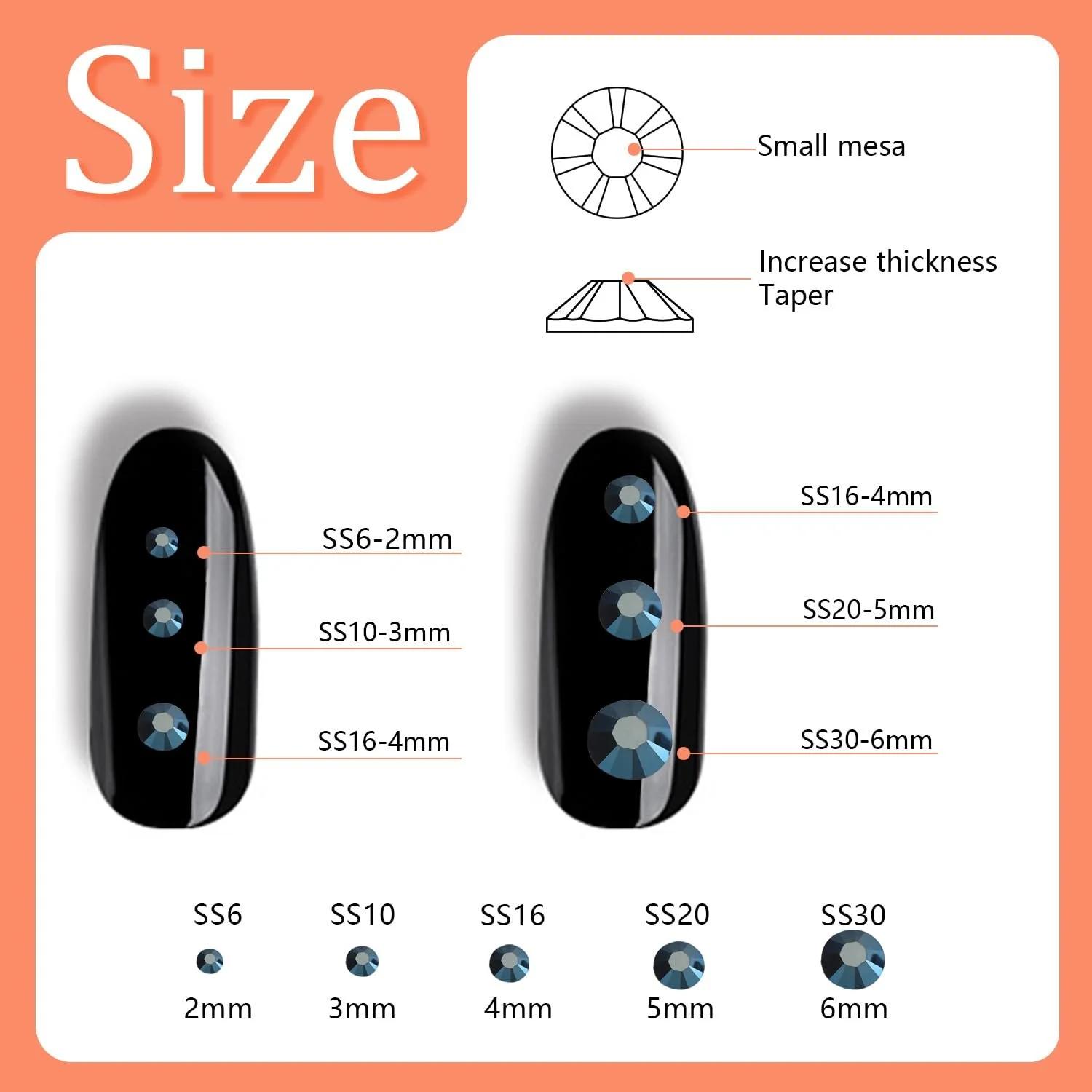Стразы Смола SS10 3 мм, цвет Jet, фото №2