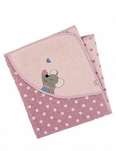 Рушник з капюшоном Sterntaler Mabel Миша 80 x 80 см, рожевий synthetic.ua - Фото 1