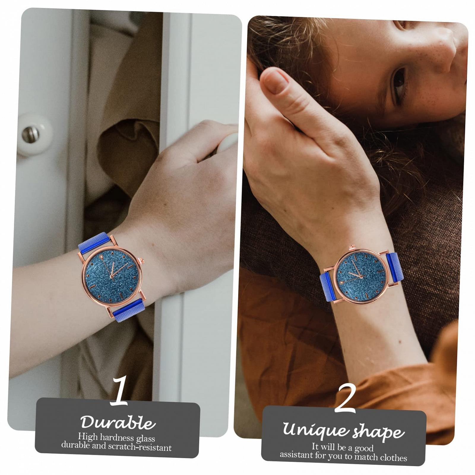 Кварцевые часы Healvian Женские часы Красное Стекло, фото №7