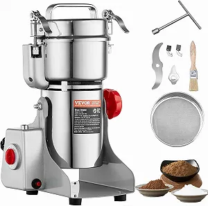 Купить Электрическая мельница для зерна Vevor HC-300V Серебристая - Фото 1 Электрическая мельница для зерна Vevor HC-300V Серебристая - Фото 1